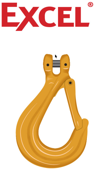 CSC - EXCEL Clevis Sling Hook EN1677-2, Grade 8