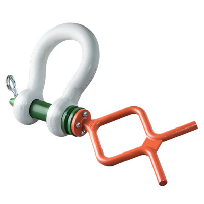 P-5361F - Green Pin Shackle F, Release & Retrieve Rov Shackle (grade 8) With Tapered Screw Pin And Fishtail-Handle
