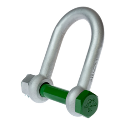 G-4553 - Green Pin BigMouth Shackle BN, Grade 8 Dee Shackle With A Longer Inside Length, Wider Mouth And Safety Bolt