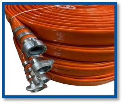 OLMH High Pressure Lay Flat Compressed Air Hose 600PSI with couplings by Paragon