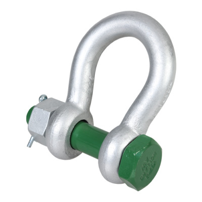 G-4163 - Green Pin Shackle BN, Standard Bow Shackle With Safety Bolt