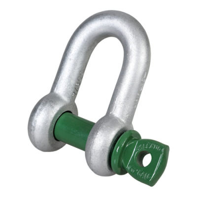 G-4151 - Green Pin Shackle SC, Standard Dee Shackle With Screw Collar Pin