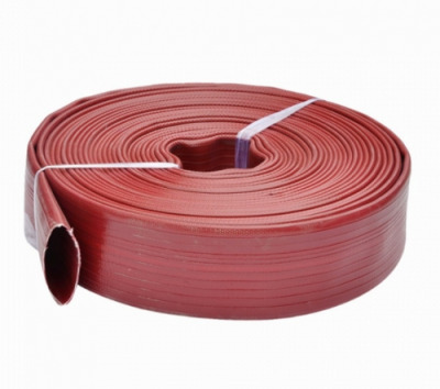BRFW WATER HOSES Premium Heavy Duty PVC Water Discharge Hose Brown HD Lay Falt by Paragon