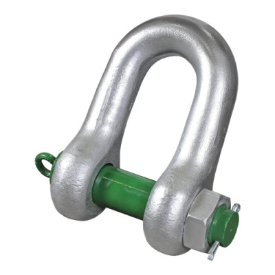 P-6038 - Green Pin Heavy Duty Dee Shackle BN, High Load Capacity Dee Shackle With Safety Bolt