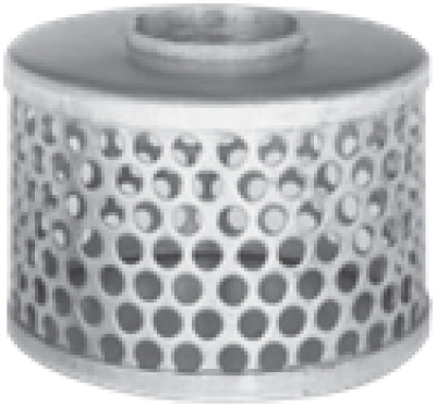 PUMP SUCTION STRAINER ROUND HOLE TYPE Plated Carbon Steel .38” holes by PT Coupling